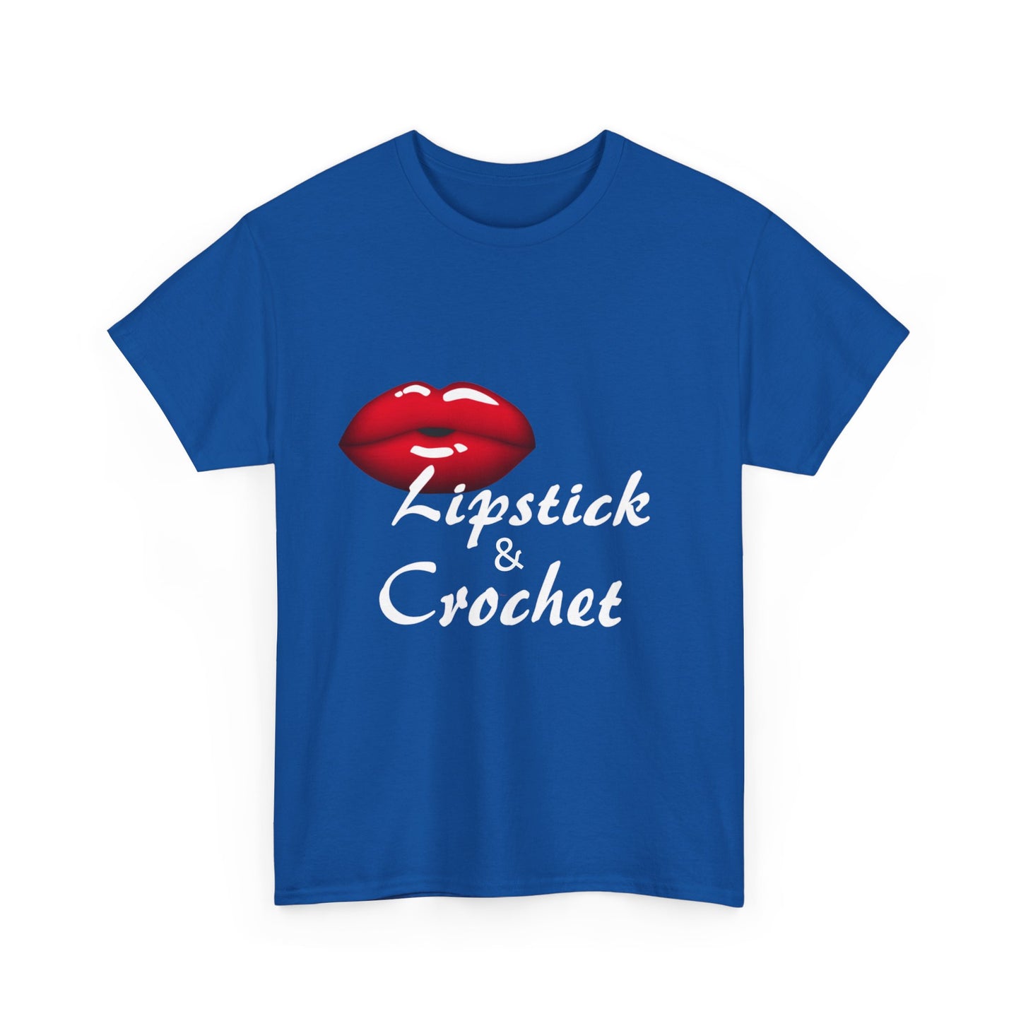 Crochet and Lipstick - Stylish Unisex Heavy Cotton T-Shirt