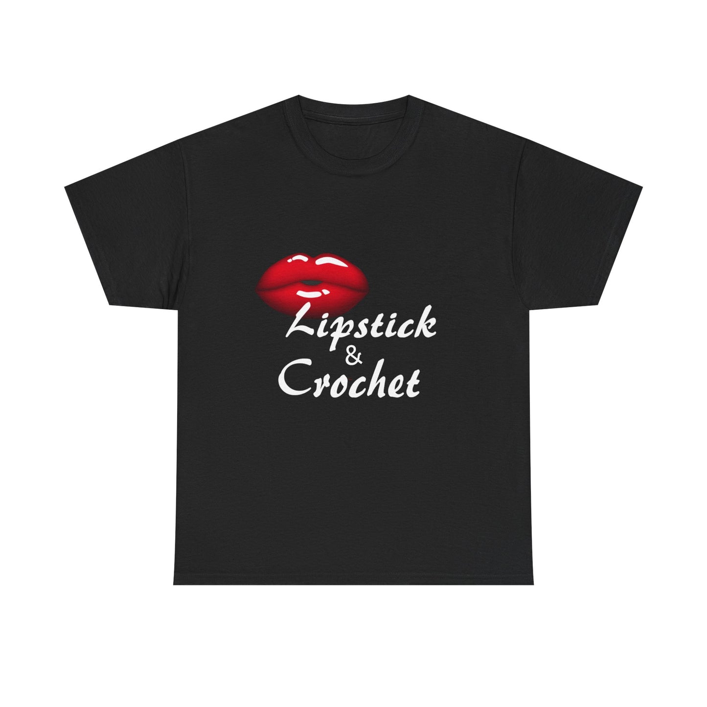 Crochet and Lipstick - Stylish Unisex Heavy Cotton T-Shirt