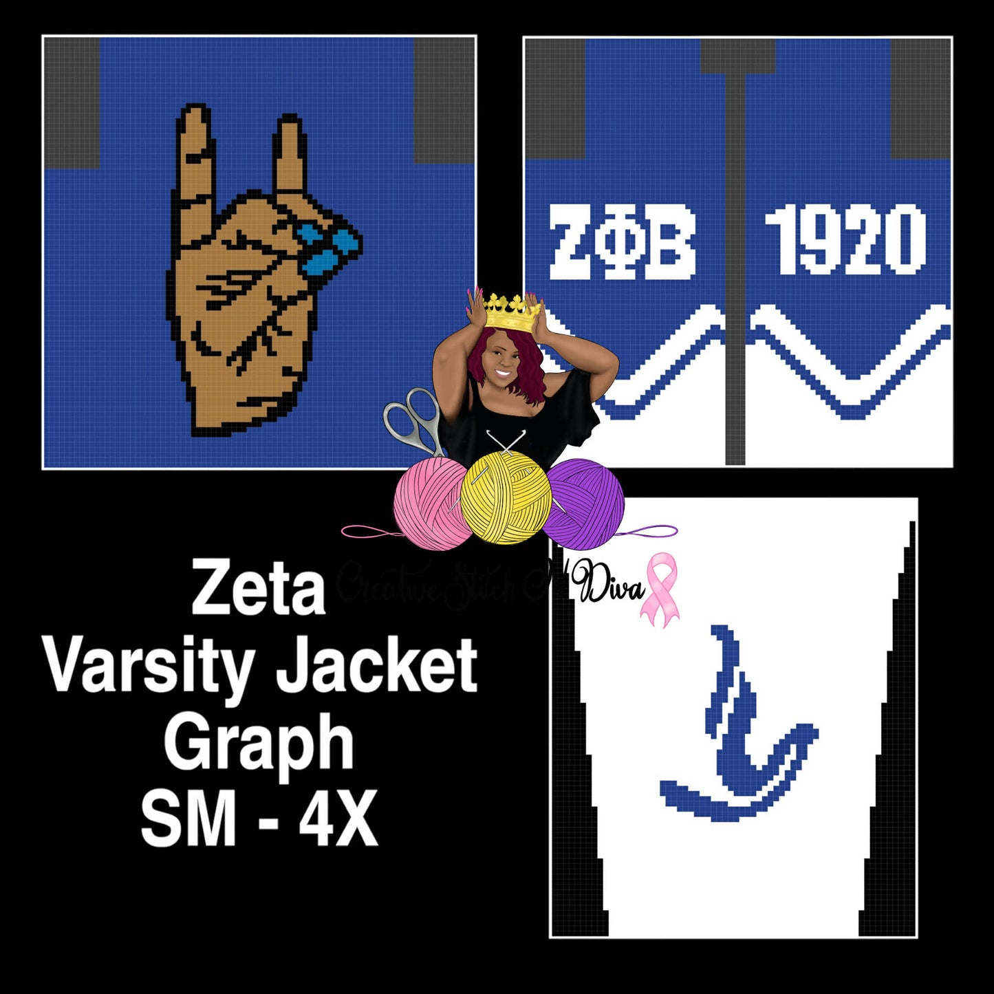 Zeta Varsity Jacket Graph ONLY