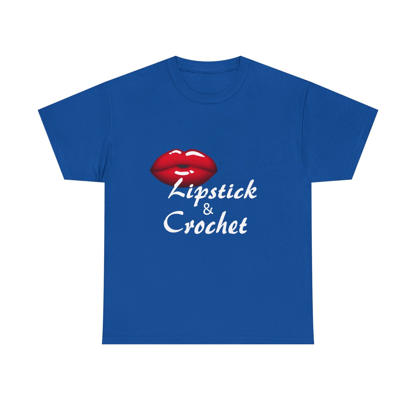 Crochet and Lipstick - Stylish Unisex Heavy Cotton T-Shirt