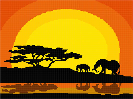 Horse On The Sunset 200x150