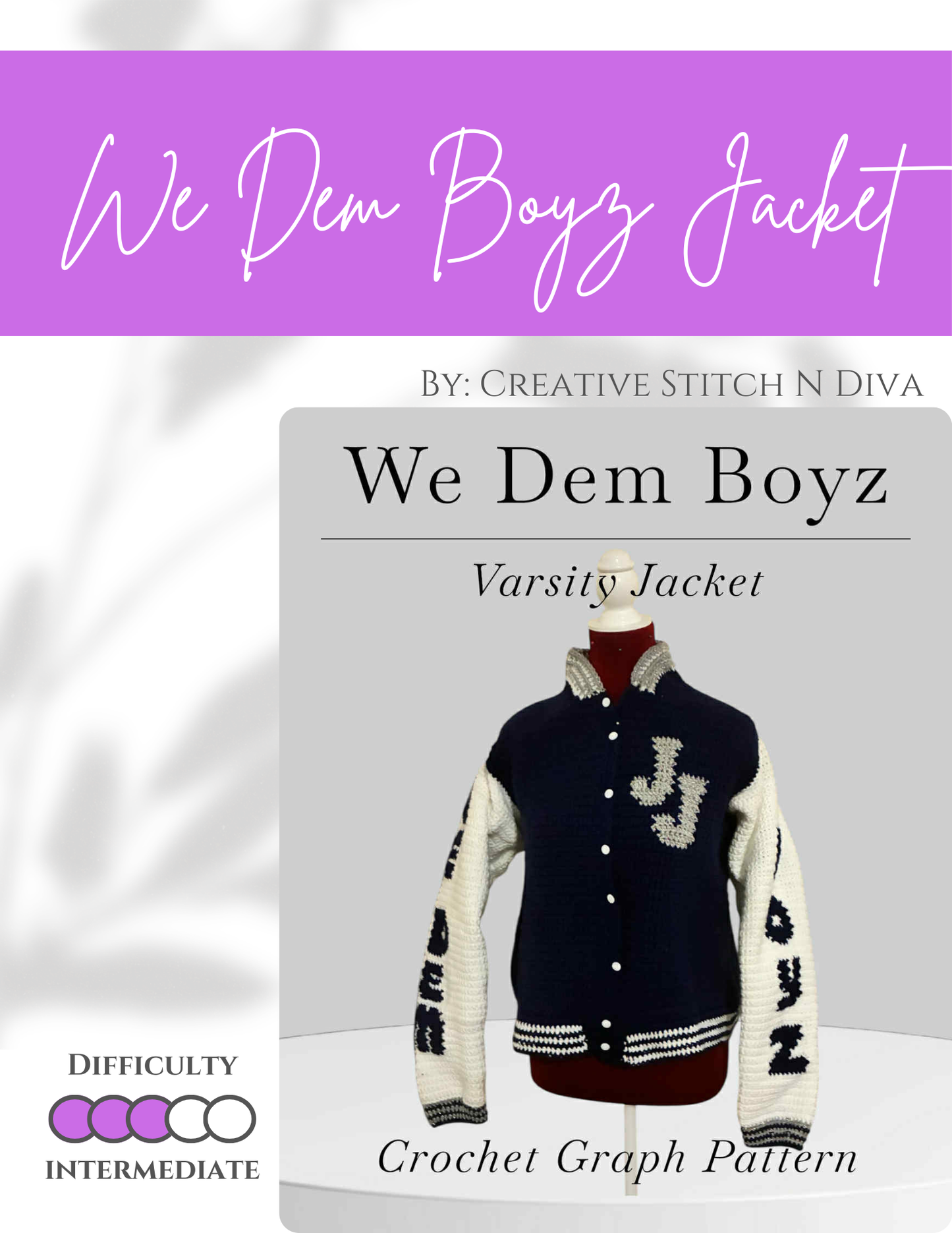 We Dem Boyz Varsity Jacket Crochet Pattern