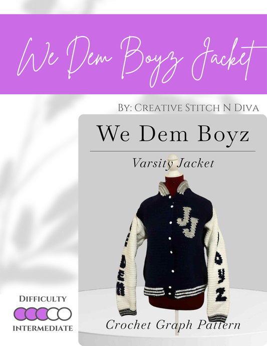 We Dem Boyz Varsity Jacket Crochet Pattern