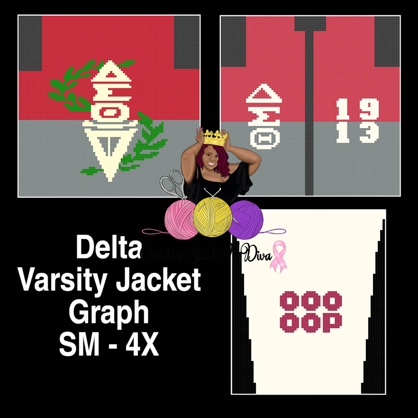 Delta Varsity Jacket Graph ONLY