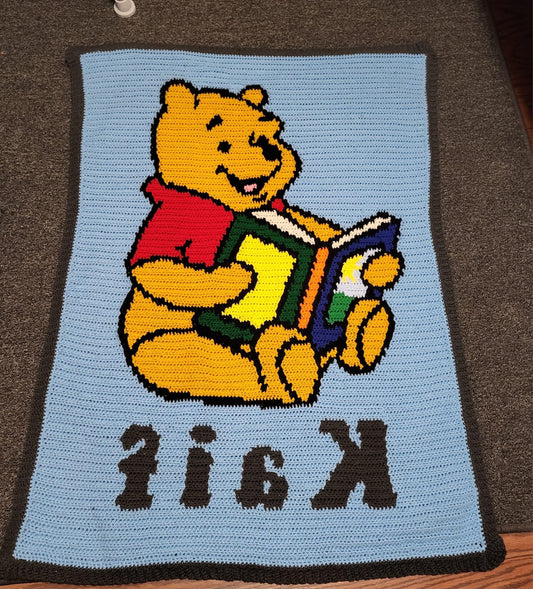 Winnie The Pooh Reading 120x120 PERSONALIZE