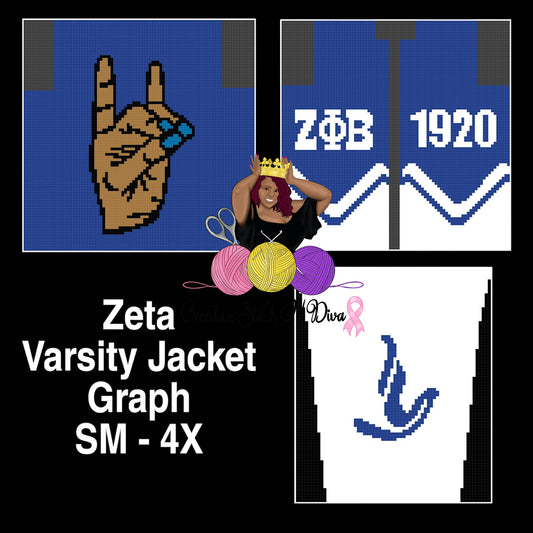 Zeta Varsity Jacket Graph ONLY