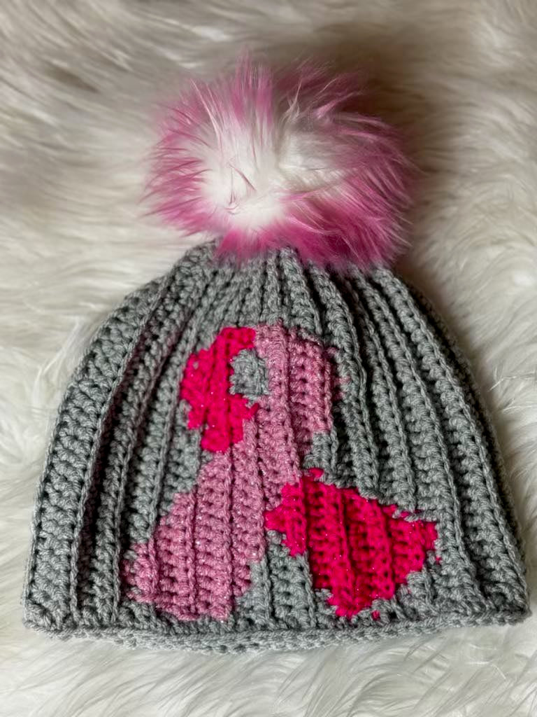 Awareness Hat Crochet Pattern with Graph