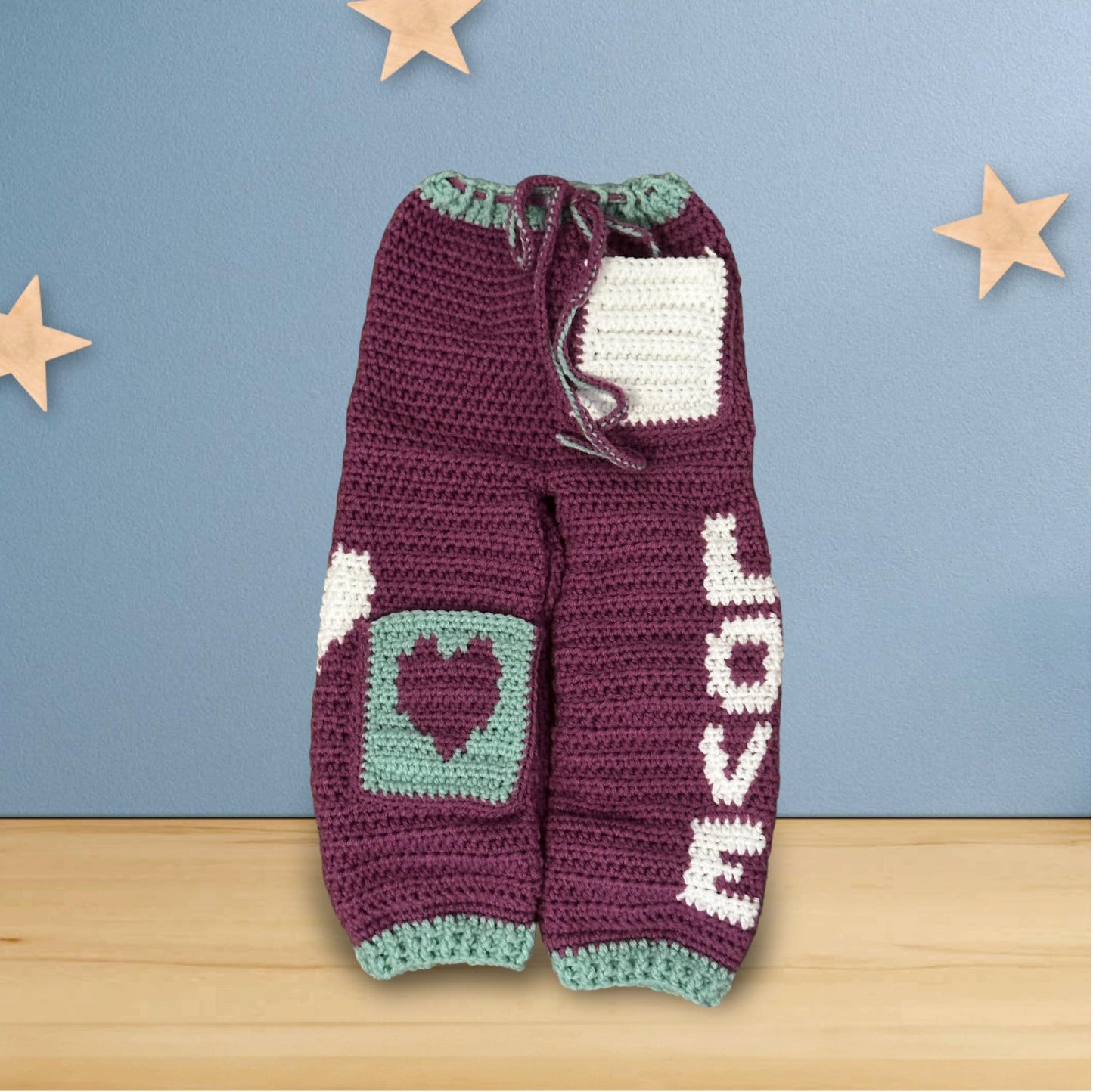 Crazy Cargo Love Pants for Kids Crochet Pattern