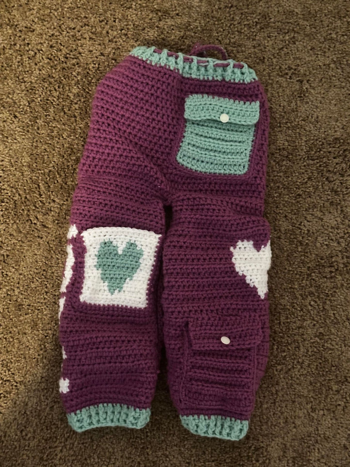 Crazy Cargo Love Pants for Kids Crochet Pattern