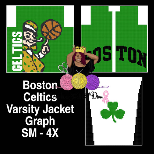 Boston Celtics Varsity Jacket Graph ONLY