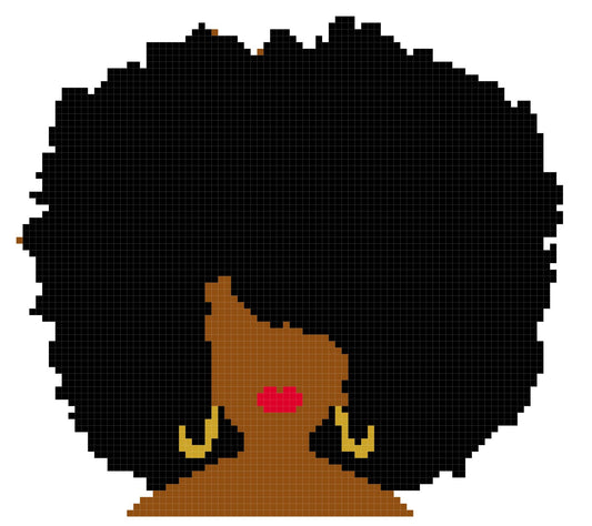 Afro Lady  100x100 Pillow Tote