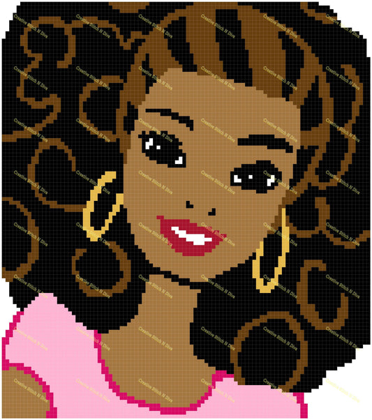 Black Barbie Pillow 100x113