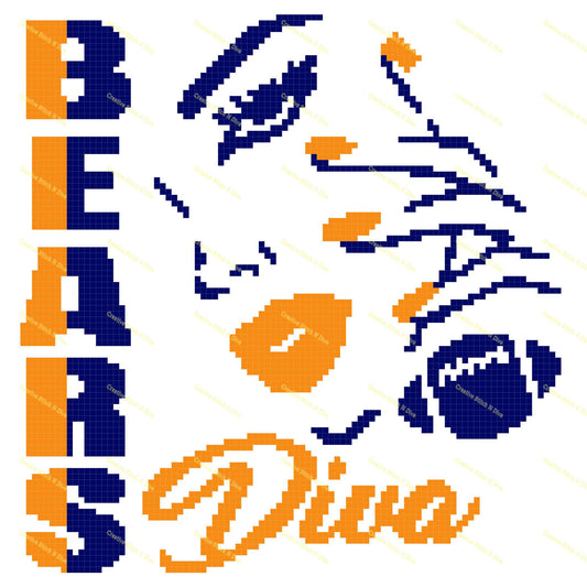 Chicago Bears DIva Pillow 100x100