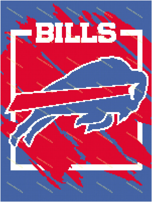 Buffalo Bills Splash  150x200 PLAIN