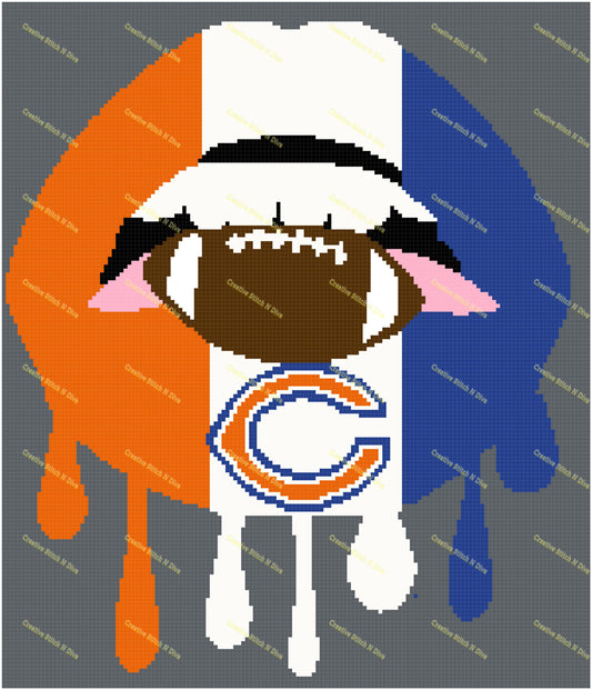 Chicago Bears Lips 150x175