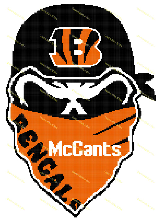 Cincinnati Bengals Skull 150x200 PERSONALIZE