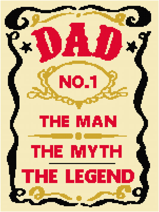 Dad Number 1 Label 150x200