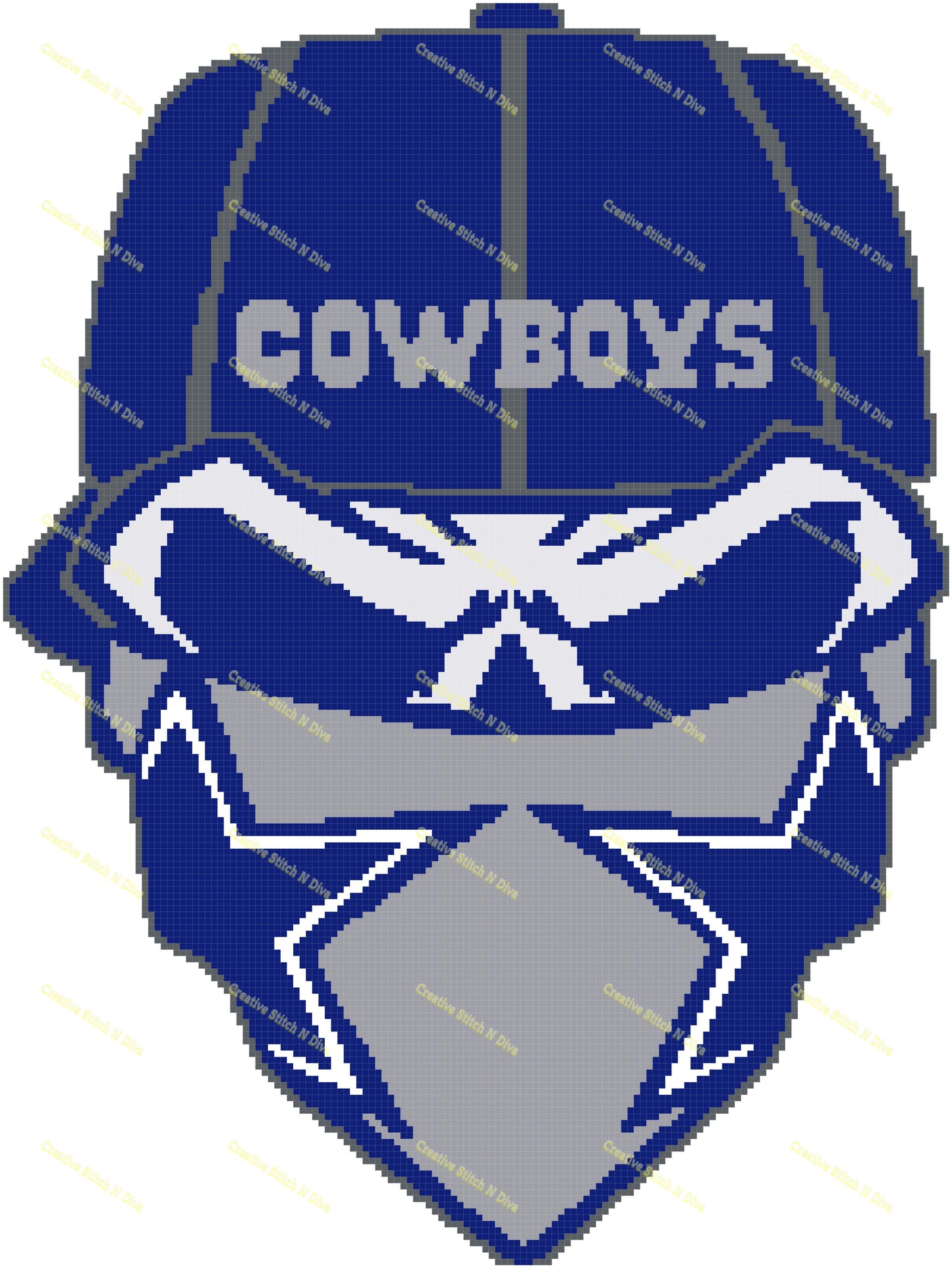 Dallas Cowboys Skull 150x200 PLAIN