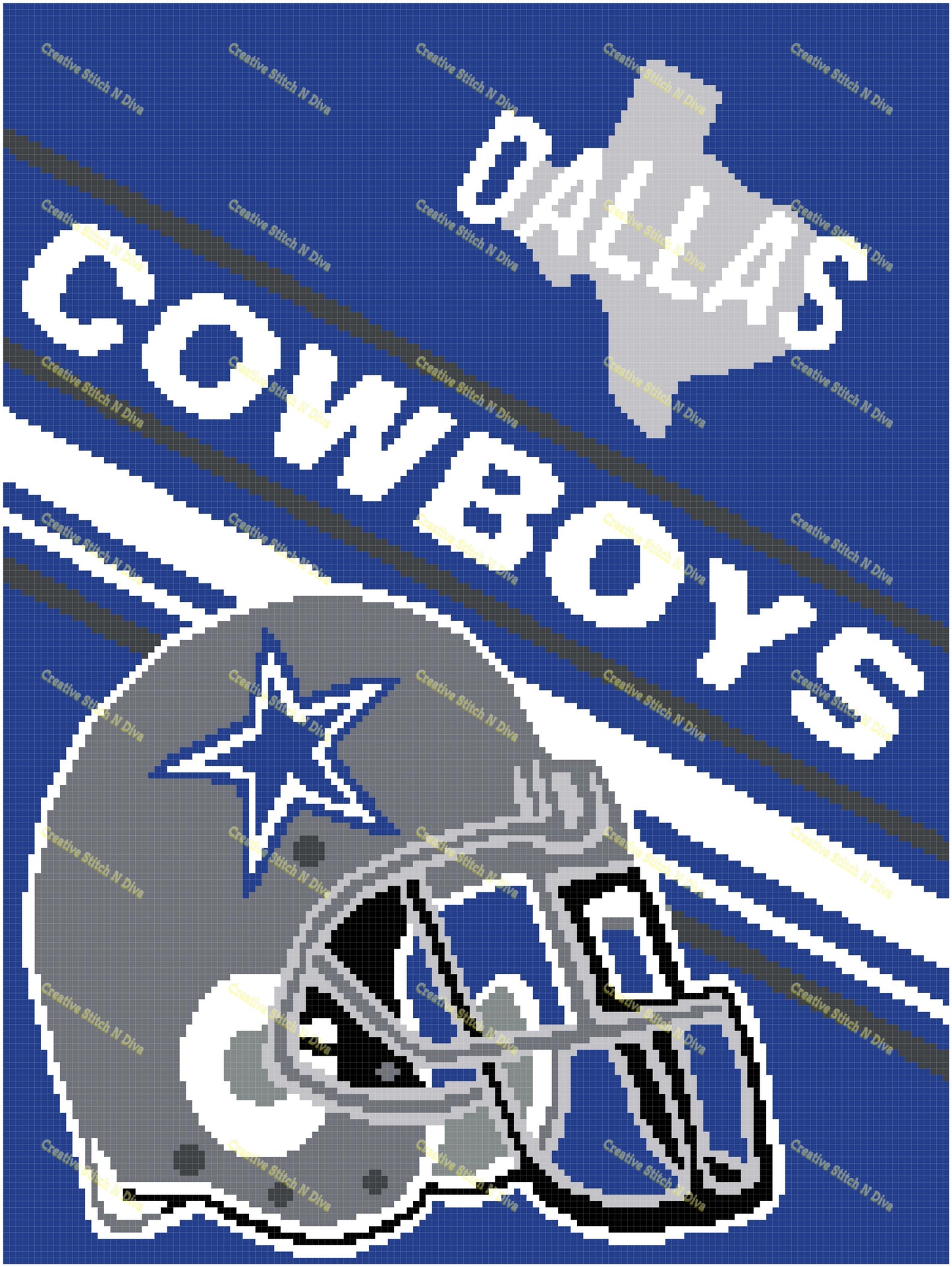 Dallas Cowboys Texas Map 150x200 PLAIN