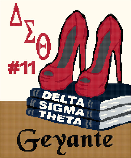 Delta Shoes On Books 150x200 PERSONALIZED
