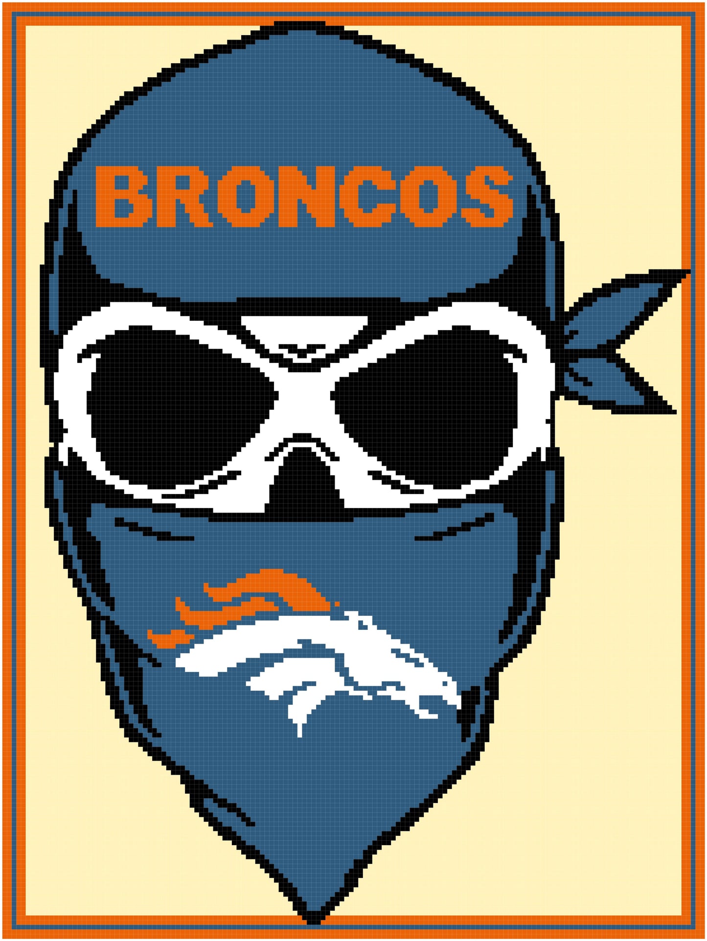 Denver Broncos Skull 150x200