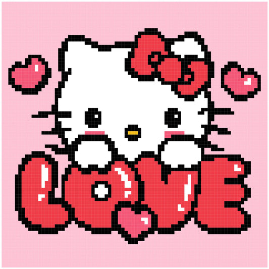 Hello Kitty Loves Love Pillow 80x80