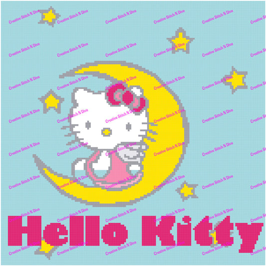 Hello Kitty On The Moon 150x150 PLAIN