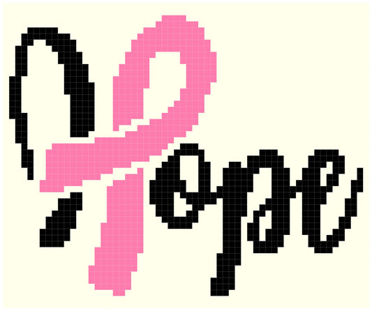 Hope Ribbon Pillow 60x50