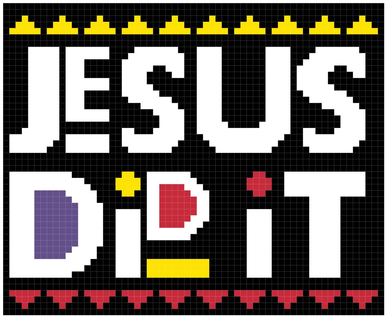 Jesus DId It Pillow 61x50