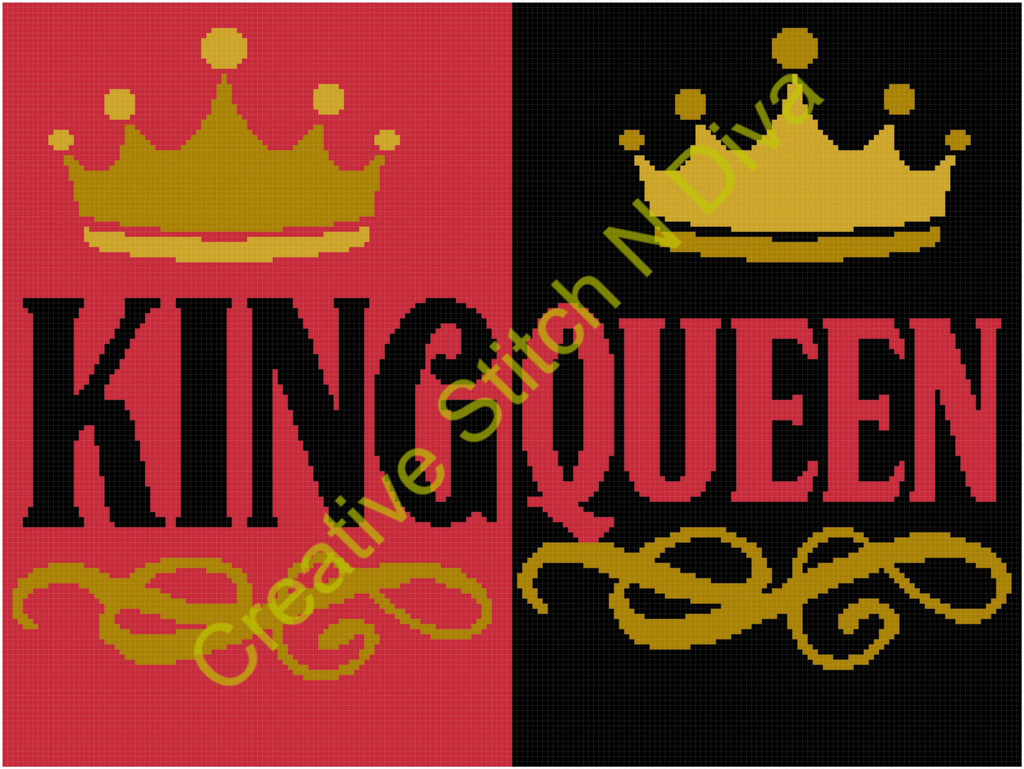 King and Queen 200x150 PLAIN