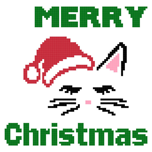 Meowy Christmas Pillow 80x80