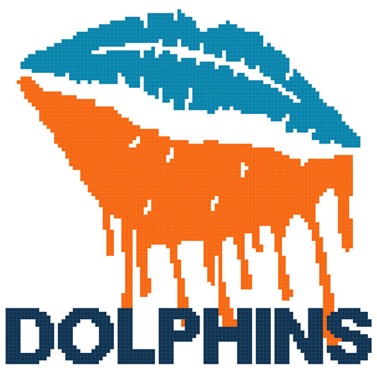 Miami Dolphins Dripping Kiss Pillow 100x100