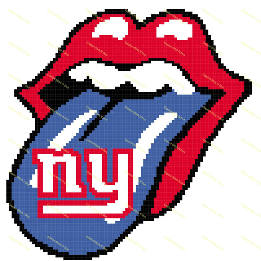 NY Giants Tongue Pillow 100x100