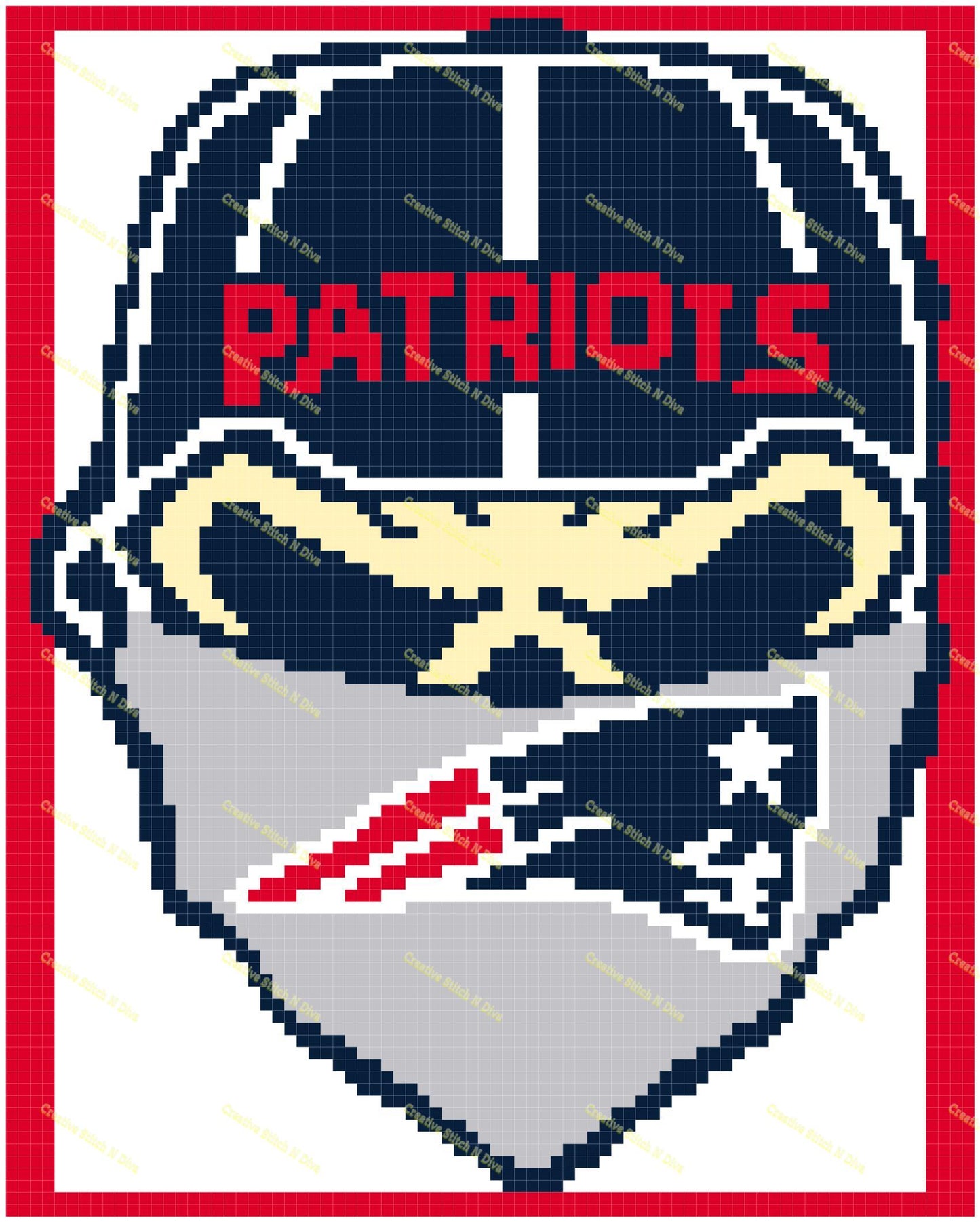 New England Patriots Skull Pillow 80x100