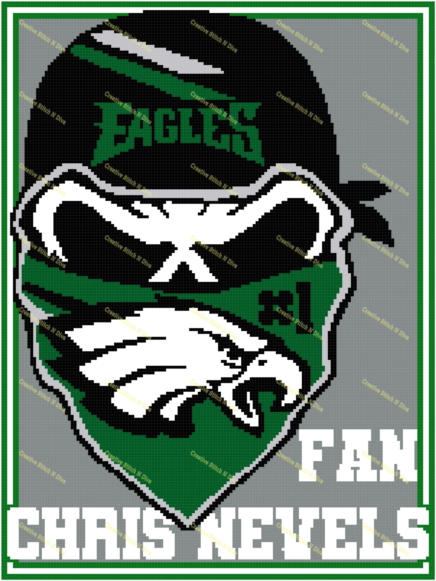 Philadelphia Eagles Skull 150x200 PERSONALIZE