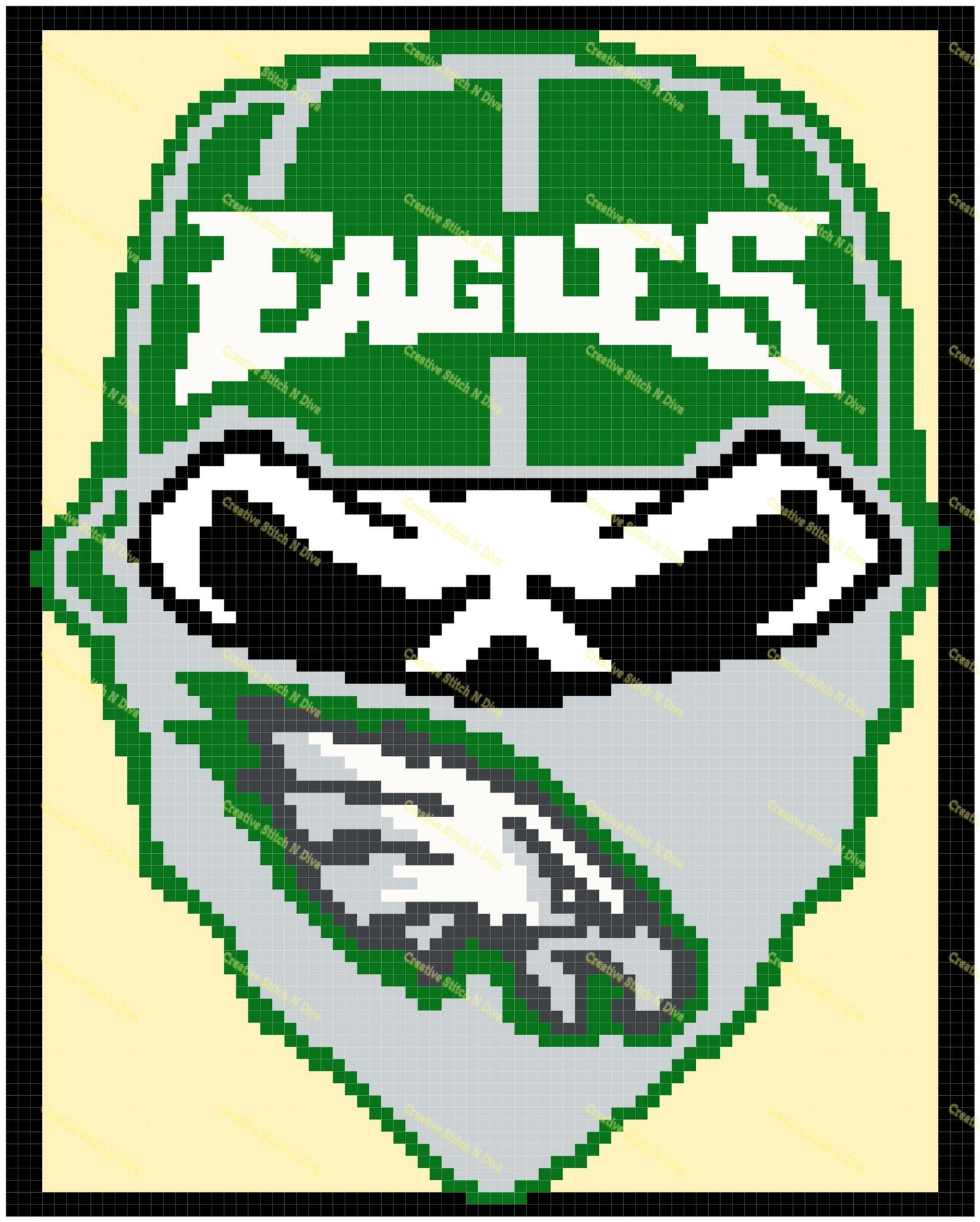 Philadelphia Eagles Skull Pillow 80x100