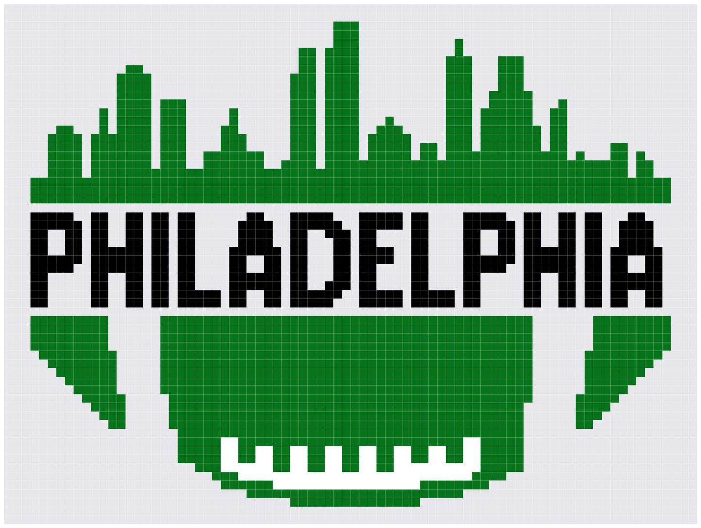 Philadelphia Skyline Football Pillow 80x60