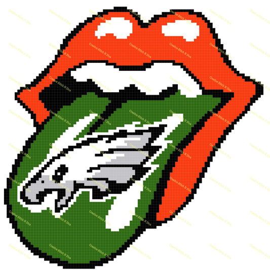 Philadelphia Eagles Tongue Out Pillow 100x100