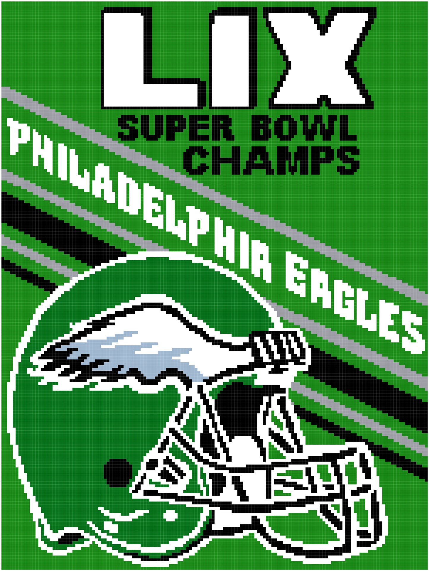 Philly Eagles Helmet LIX Champs 150x200