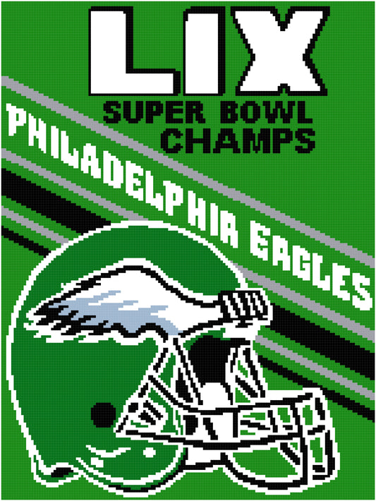 Philly Eagles Helmet LIX Champs 150x200