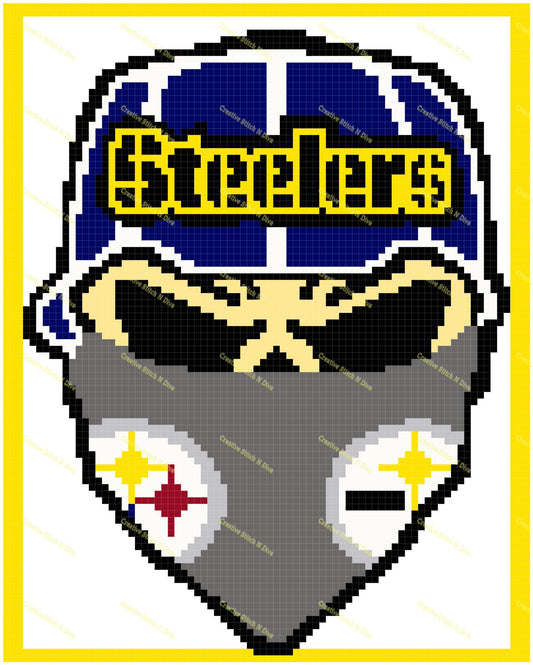 Pittsburgh Steelers Skull Pillow 80x100