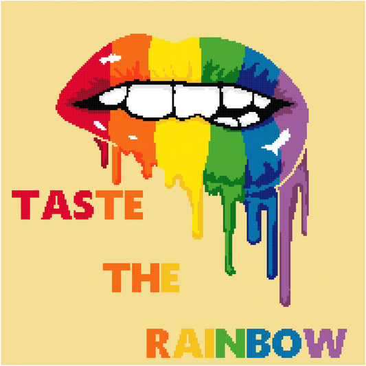 Taste The Rainbow 250x250 King Size WRITTEN INSTRUCTIONS