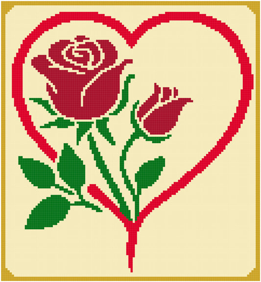Rose Heart 120x130
