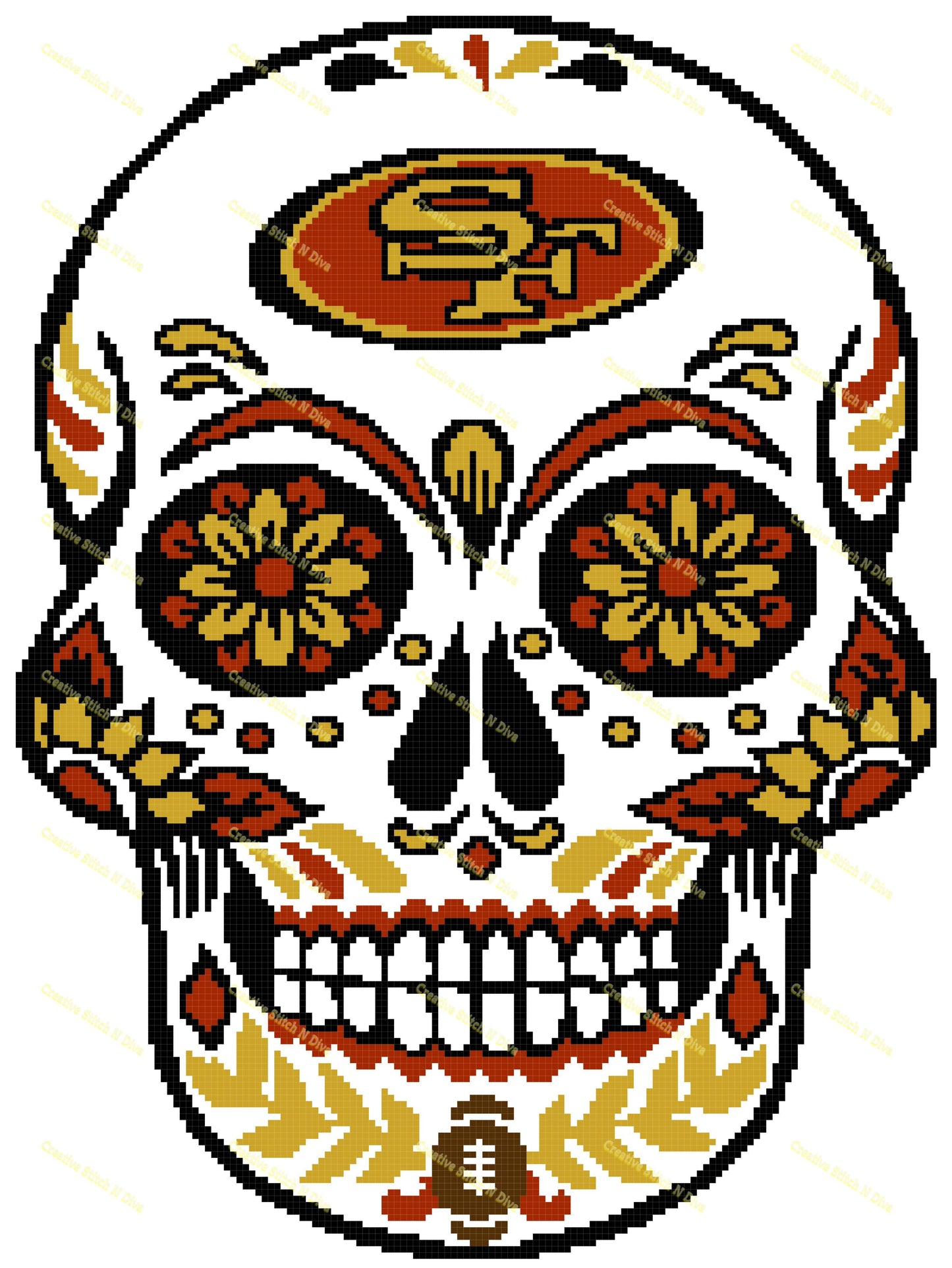 San Francisco 49ers Sugar Skull 150x200