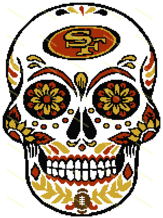 San Francisco 49ers Sugar Skull 150x200