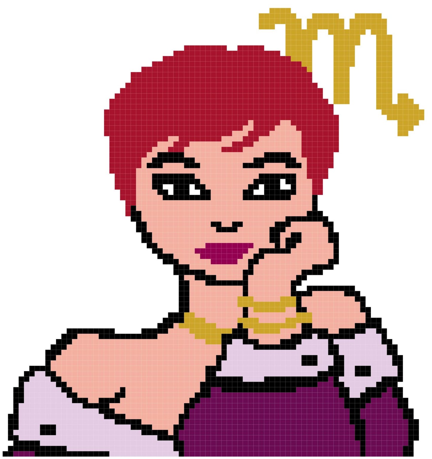 Scorpio Short Hair Lady Pillow 80x85