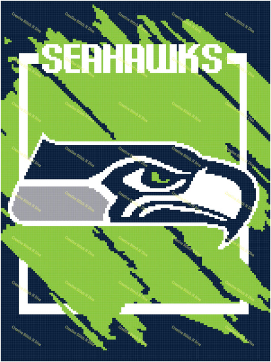 Seattle Seahawks Splash 150x200 PLAIN