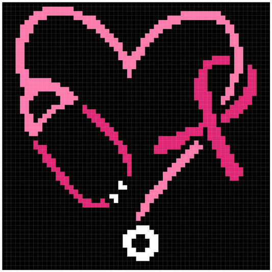 Stethoscope Awareness Ribbon Pillow 60x60