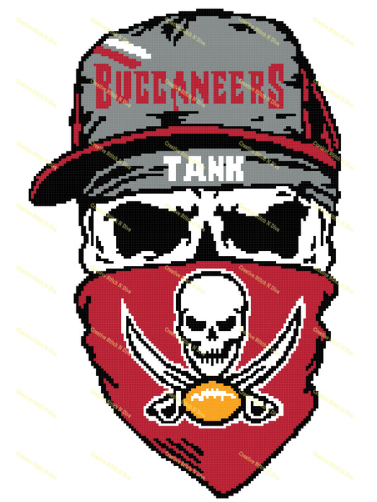 Tampa Bay Buccaneers Skull 150x200 PERSONALIZE