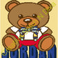 Teddy Bear Sitting on Name 140x150 PERSONALIZED